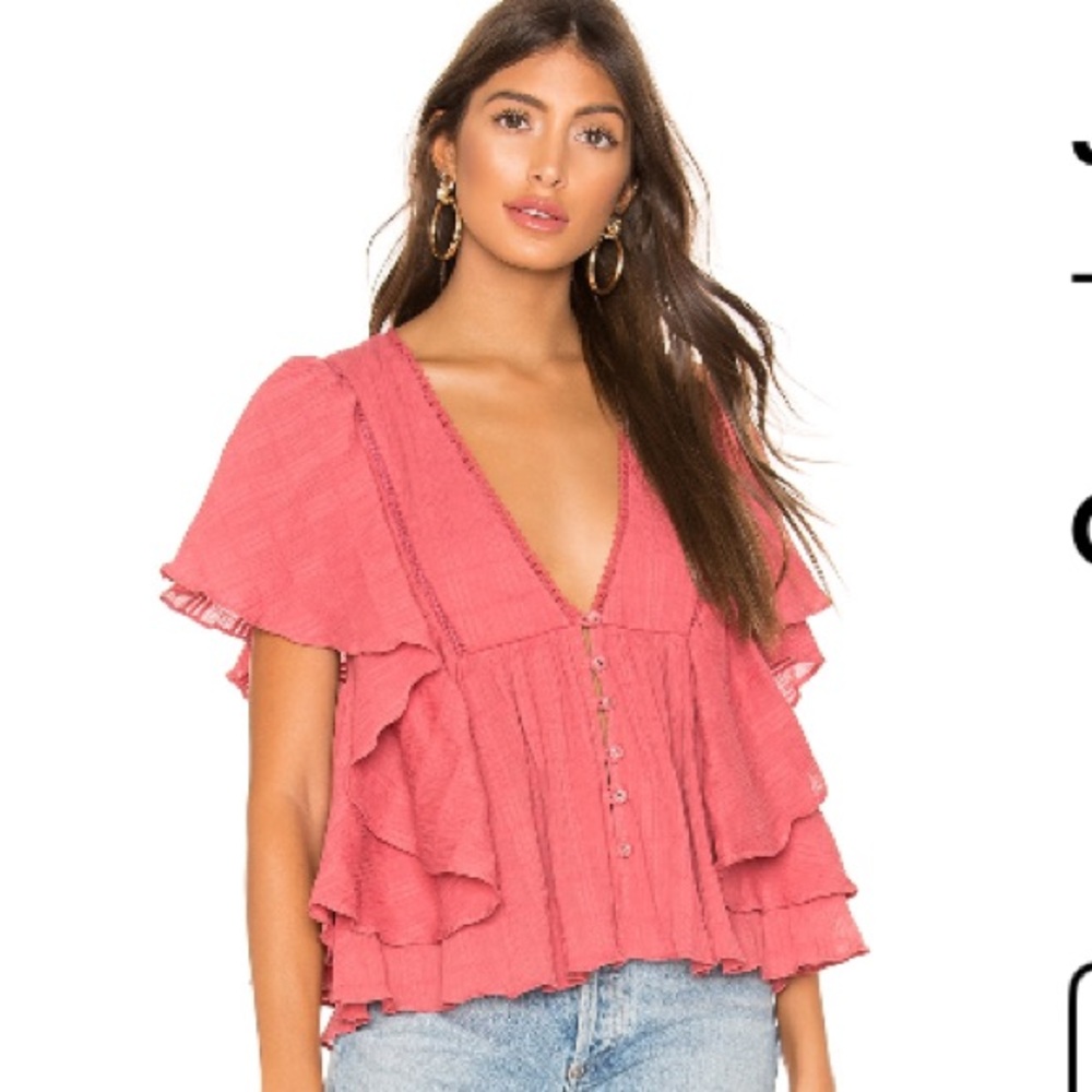 Jojo Tularosa Blouse in Deep Rose